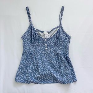 John Galt Brandy Melville Floral Tank Tie Back